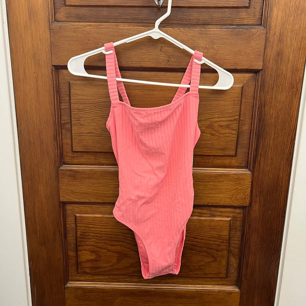 Solid and Striped The Toni One Piece Taffy Pink sz S Women's Ribbed NWT's $138